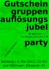 Gutscheingruppenauflösungsjubelparty Gutscheingruppenauflösungsjubelparty